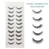 OBEYA False Eyelashes, Natural 3D Eyelashes, 10 Pairs, Multipack, Handmade,
