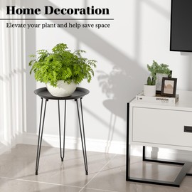 SUEH DESIGN Plant Stand Indoor, Metal Plant Stand Round Plant Table Heavy Duty Plant Stool Tall Flower Pot for Indoor Outdoor Home Decor, 1 Pack Tall