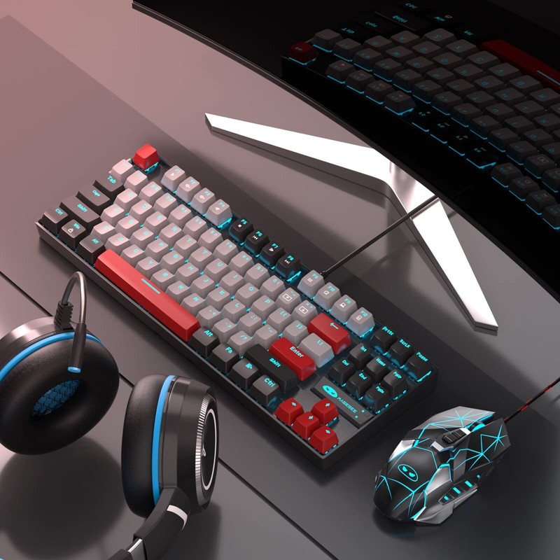MageGee 75% Mechanical Gaming Keyboard with Blue Switch, LED Blue