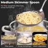 MARTE Skimmer Slotted Spoon,304 Stainless Steel Pasta Spider Strainer Ladle
