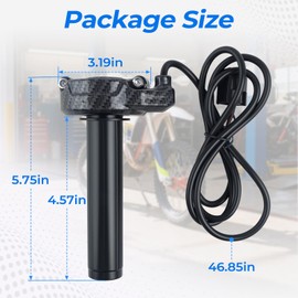 Femibon Surron Throttle Grip Carbon Fiber Look Throttle Grip Cover Set, Quick Twister with Cable, Compatible with 7/8-inch Electric Dirt Bike Sur-Ron/Surron/Light Bee/Sur Ron S/Surron X/X160/X260