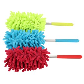 KissDate Microfiber Extendable Hand Dusters Washable Dusting Brush with Telescoping Pole for Cleaning Car, Computer, Air Conditioning, TV and Else Pack of 3