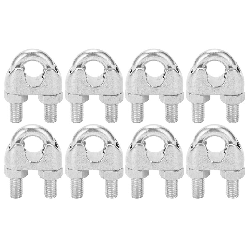 8pcs 3/8 Inch M10 Stainless Steel Wire Rope Cable Clip