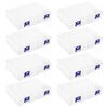 MANCHAP 8PCS 8 Grids Clear Bead Storage Box, Adjustable Plastic