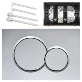 Stylish Dual Button Flush Plate for Geberit 115.770.21.5 Actuator Plate Compatible with UP300 / UP320 / UP720 Concealed Cisterns (Chrome)