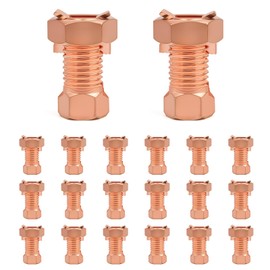 Electric Fence Split Bolt Connectors - High Strength Brass Ground Clamp for Ground Wire & Electric Fence Installation (20 Pack