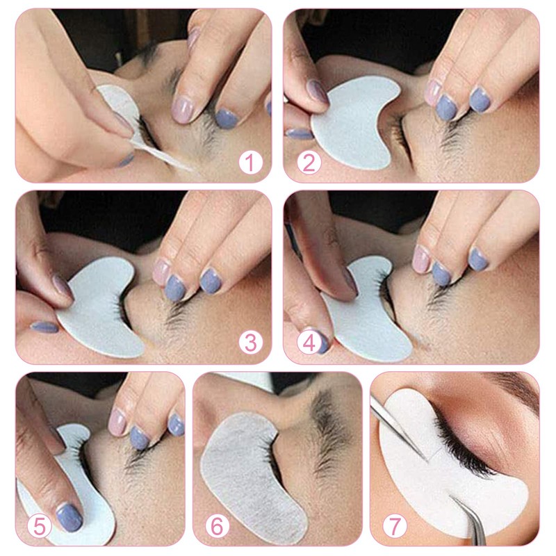 Fanshiontide 50 Pairs Eye Pads for Eyelash Extension, Eyelash Pads,