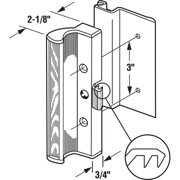 Slide-Co 14538 Sliding Door Handle Set, Aluminum
