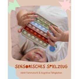 Pop-It Spielzeug Pastellfarben | Wasserfeste Bubble Fidget Toys für Kinder | Sensorik Spielzeug aus hochwertigem Silikon (BPA Frei)