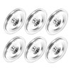 SHOWERORO 6pcs Stainless Steel Pan Lids Pot Covers Heat Resistant