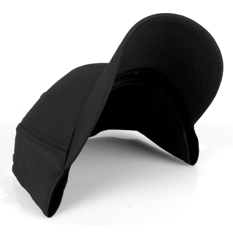 Daxton Performance Hat High Profile Structured Baseball Cap, Black