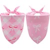 CozyHaus Pink Bow Dog Bandanas,Pink Spring Summer Scarf for Girls,Cute