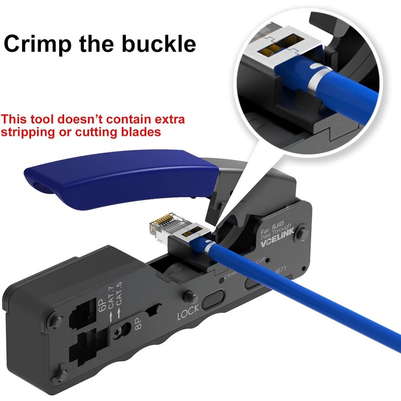 VCELINK Network Tool Set, RJ45 Crimping Tool with 20 x