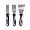 Spatula Set - 3 Flexible and Rustproof Stainless Steel Blades