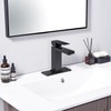 Matte Black Bathroom Faucet Single Hole,Modern Commercial Vanity Faucet with