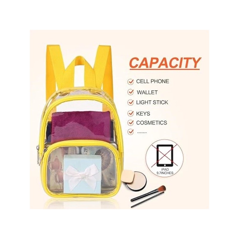 Unbranded Heavy Duty Clear Backpack Waterproof Transparent Sling Bag See