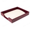 Dacasso Burgundy Bonded Leather Luxury Letter Tray Holder & Paper