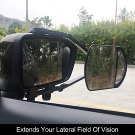 Trailer Towing Dual Mirror Universal Clip-on Trailer Wing Mirror Extension Towing Mirror Glass for Car Caravan Trailer
