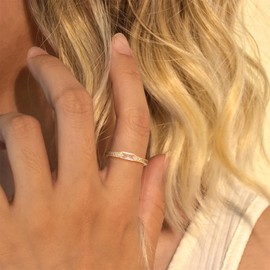 JSJOY Promise Ring Wedding Registry Gifts Gold Birthstone Rings for Women Non Tarnish Engagement Rings Gift April Birthday Gifts for Mom Wife Girlfriend