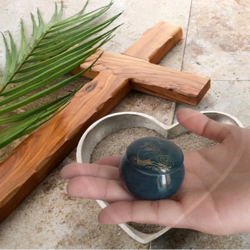 LSTCPGLAI Small Ceramic Urn for Human and Pet Ashes -