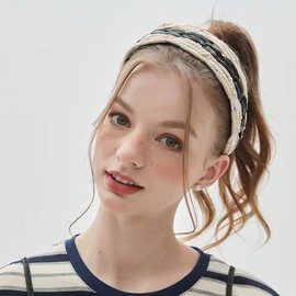 Zinzin Straw Braided Headbands for Women Trendy, Boho Wide Braided Headbands Non Slip Fashion Head Band for Women's Hair Fashion Hair Accessories for Women Gril