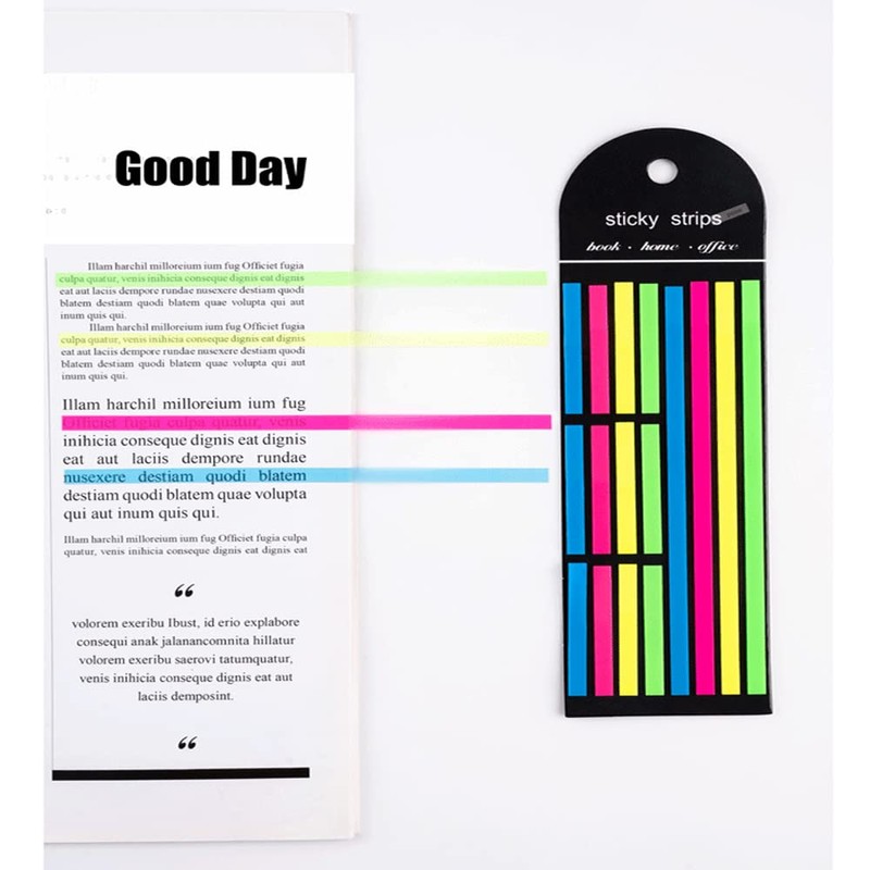 1280 Pieces Highlighter Ribbons Stripes Translucent Fluorescent Macaron Neon Gradient