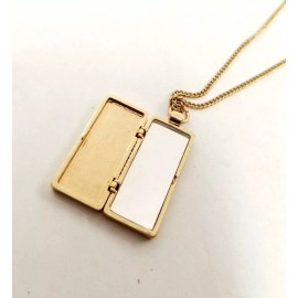 AllSaints  +ALLSAINTS Locket Box Gold-Tone Pendant Necklace