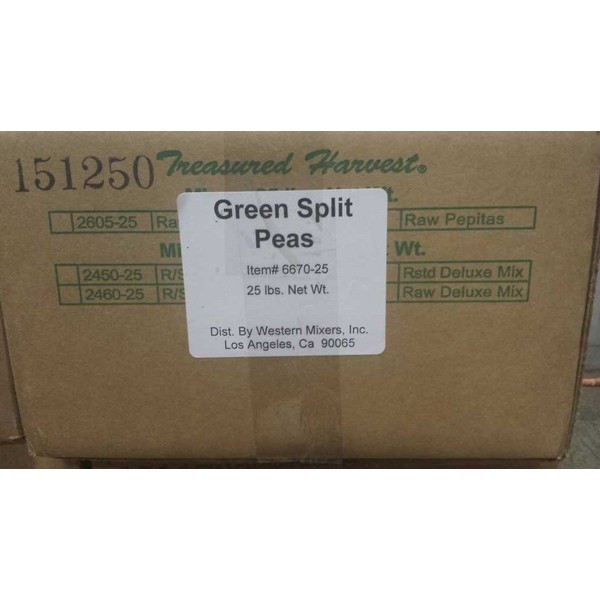 Dried Green Split Peas - 25 lb.