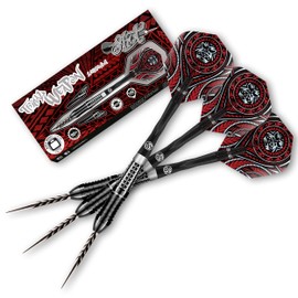 Shot! Tribal Weapon Savage 90% Tungsten Barrels Steel Tip Darts 24 g Professional Darts for Bristle Dartboard