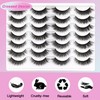 Losha Lashes Fluffy Cat Eye Lashes 14 Pairs 3D False