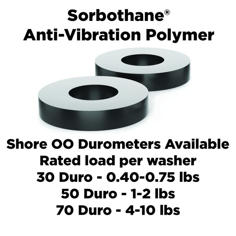 Isolate It: Sorbothane Vibration Isolation Washer 70 Duro (3.3mm ID