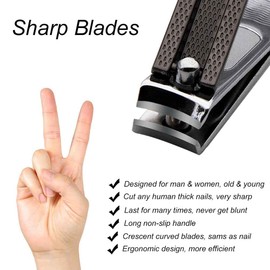 Liangery 爪切り 高級 つめきり 超鋭い 爪やすり ニッパー 足用 滑し止め爪切り ステンレス製 旅行用 軽量 手足用 男女兼用