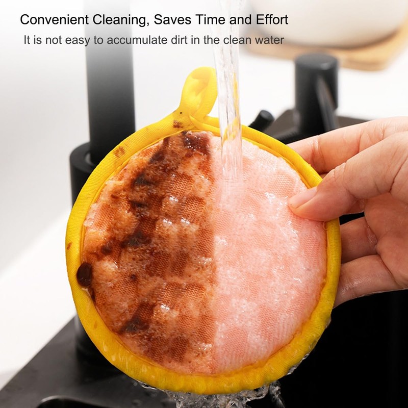 3Pcs Kitchen Dish Sponge Dish Scrubber Scrub Sponges, Non-Scratch Cleaning