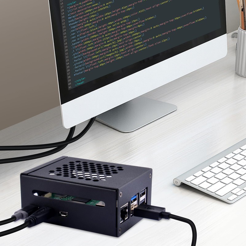 GeeekPi Metal Case for Raspberry Pi 5, Support X1000/X1001/N04/N05 PCIe