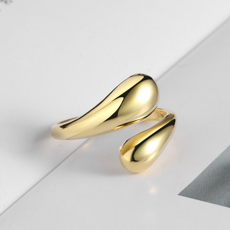 Teardrop Chunky Rings for Women Thick Statement Rings Adjustable Chunky