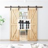 SMARTSTANDARD 8.2 FT Double Barn Door Hardware Kit - Heavy