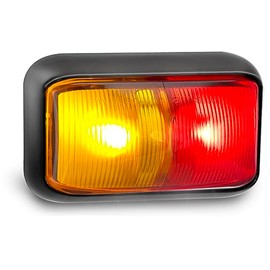 LED Autolamps 58 Series 10-30V Red Amber Side Marker 2 LED's Lamp with 40 cm Wire, 58 mm Length x 35 mm Width x 21 mm Height