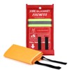 FIREWESS Emergency Fire Blanket, 1Pack Silicone Flame Retardant Fire Blankets