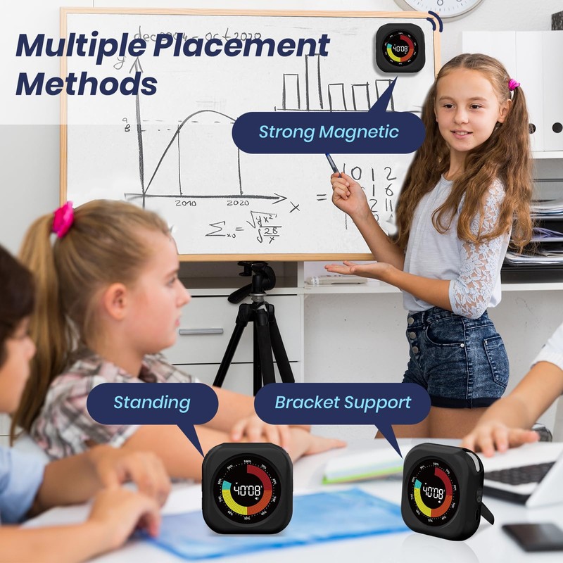Visual Timer for Kids, 10 Hours Countdown/Up, with Rechargeable, 3