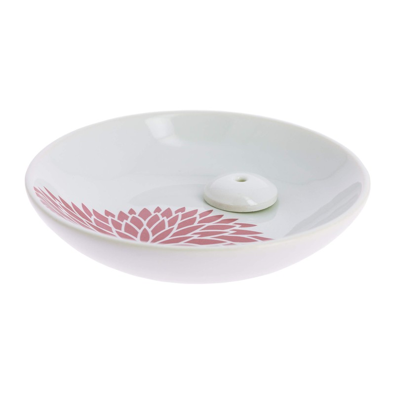 Nippon Kodo Edge Incense Plate, Chrysanthemum Crest, Incense & Incense