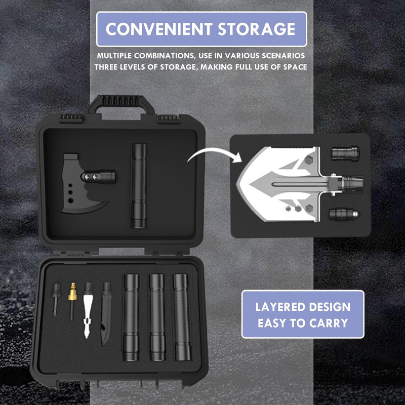 aiGear Camping Shovel Axe Outdoor Survival Tool Set for Camping