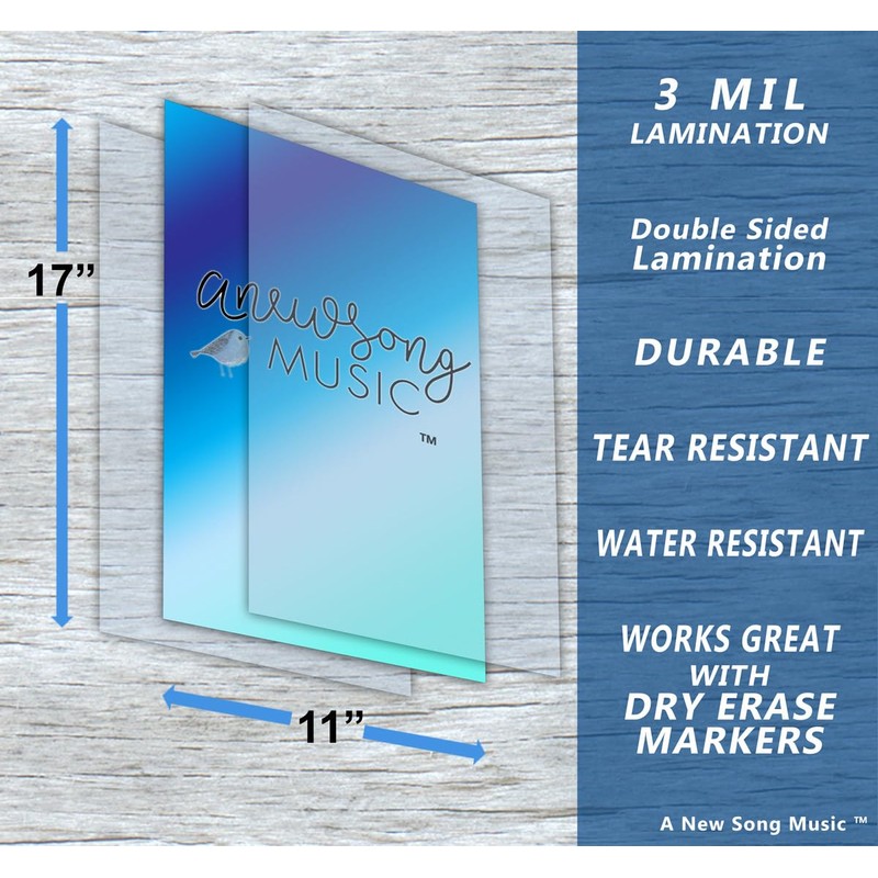 A New Song Music Laminated Violin Fiddle Fingerboard Instructional Chart