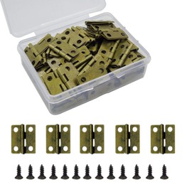 100pcs Small Box Hinges, Granmp Jewelry Box Hinges Retro Butt Hinges Mini Hinges Antique Bronze Cabinet Hinges with 400 Pieces Hinge Screws