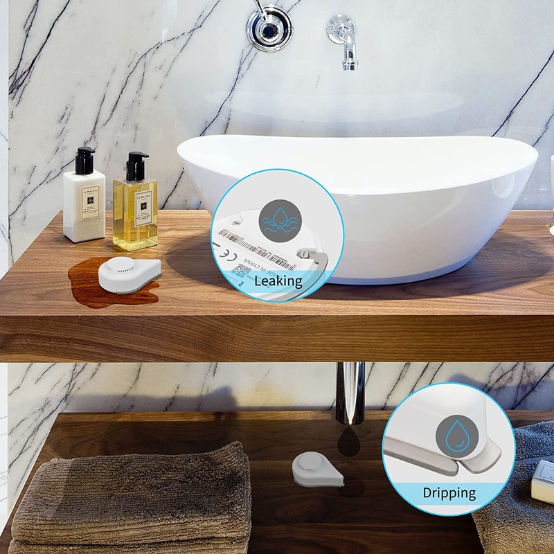 THIRDREALITY Zigbee Water Leak Sensor with Dripping Detection 4 Pack,