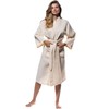 Turquaz Robes For Women Lightweight Unisex Waffle Kimono Bathrobe, Beige,