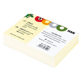 HAN 9812 CROCO Index Cards, Sturdy Cardboard, Colour Printed, 10 Packs of 100 Cards, Yellow