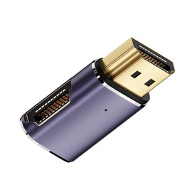 NFHK HDMI macho a HDMI 2.1 hembra, plano, horizontal, 90 grados, ángulo recto, adaptador de extensión UHD compatible con HDTV 8K 60Hz