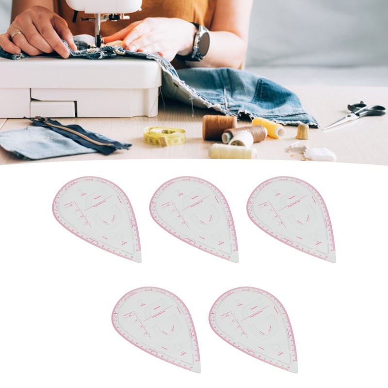 5pcs 6403 Curve Ruler Set Multifunctional Plastic Curve Pattern Ruler