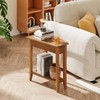 Giantex Wedge End Table, Triangle Side Table with Storage Shelf