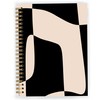 JWVK Boho Neutral Notebook, Abstract Black and Beige Notebooks for